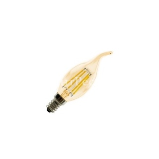 Лампа филаментная светодиодная FL-LED Vintage C35 6W 2200К 220V E14 600Lm D35x117mm свеча на ветру