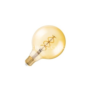 Лампа филаментная светодиодная Osram GLOBE125 спираль Vintage 1906 LED CL GOLD 5W/820 E27 L178x125mm