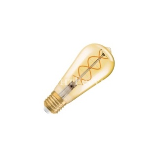 Лампа филаментная светодиодная Osram спираль Vintage 1906 LED CL Edison GOLD 5W/820 E27 L140x64mm