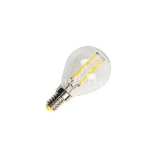 Лампа филаментная светодиодная шарик Feron LB-61 5W 2700K 230V 530lm E14 filament теплый свет