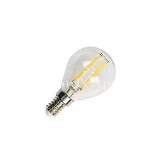 Лампа филаментная светодиодная шарик FL-LED Filament G45 7.5W 3000К 220V 600lm E14 теплый свет