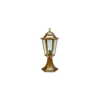 Светильник садово-парковый Классика 6104 E27 170*170*370мм черное золото (на постамент)