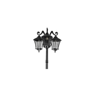 Светильник садово-парковый Лондон PL4039 3*E27 650*650*2200мм черный (столб 2,20м.)