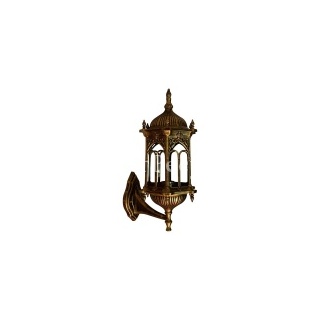 Светильник садово-парковый Багдад PL113 E27 205*240*470мм черное золото (на стену вниз)