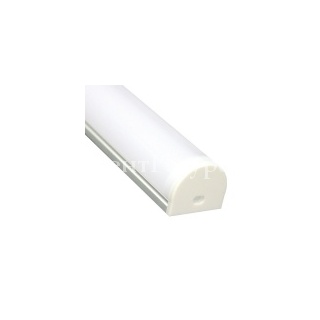 Профиль для светодиодной ленты LED CAB283 накладной круглый 24х20мм (20мм) алюминиевый 2 метра