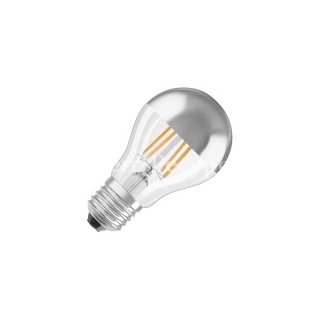 Лампа с зеркальным покрытием Osram LED P CL A Mirror Silver 7W (51W) 827 230V E27 L105x60mm Filament